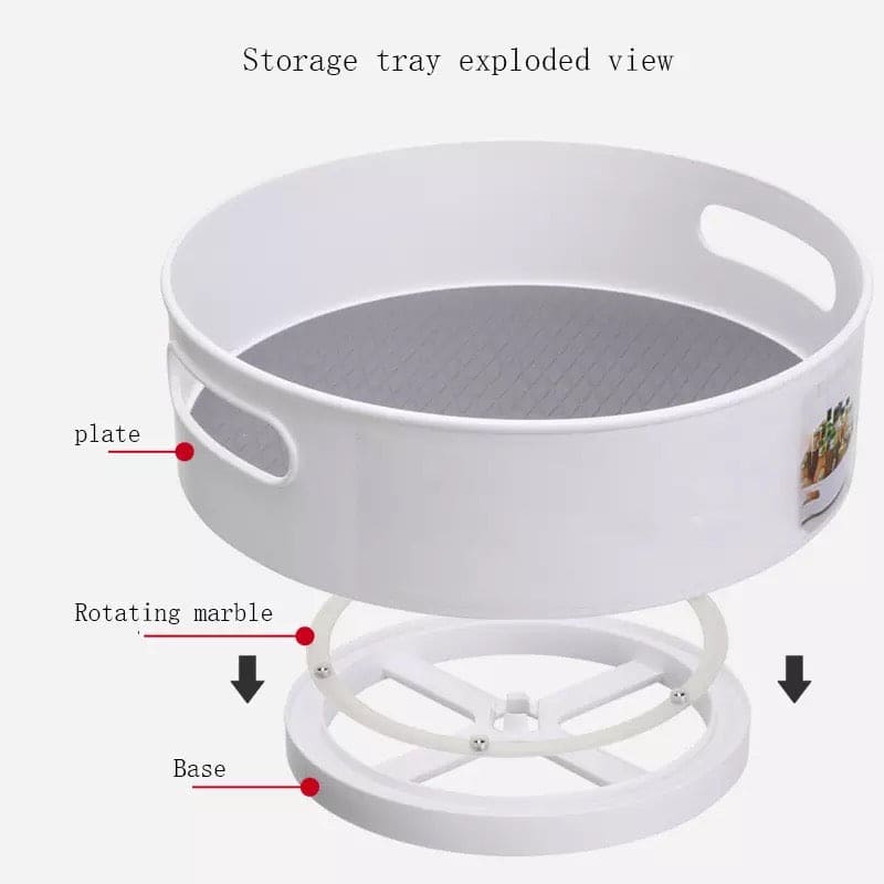 360° Rotating Kitchen Storage Tray, Kitchen Storage Container For Spice Food Snack, Bathroom Shampoo Storage Tray, Non Slip Snack Dried Storage Plate, Multifunctional Antiskid Rotary Storage Box 360° Rotating Kitchen Storage Tray, Kitchen Storage Container For Spice Food Snack, Bathroom Shampoo Storage Tray, Non Slip Snack Dried Storage Plate, Multifunctional Antiskid Rotary Storage Box